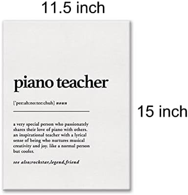 הגדרת מורה לפסנתר של לקסבו הדפס קנבס קיר אמנות בית עיצוב אדם מיוחד מאוד שחולק בלהט את אהבתו לציור פסנתר 12 X15 פוסטר בד ממוסגר מוכן לתלייה