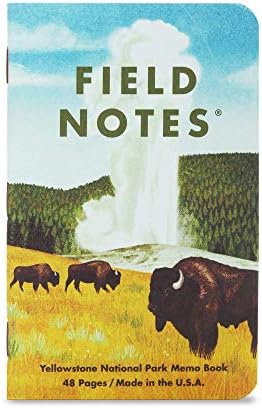 הערות שדה: סדרת פארקים לאומיים-ספר תזכורות נייר גרף 3-חבילה - 3.5 על 5.5 אינץ