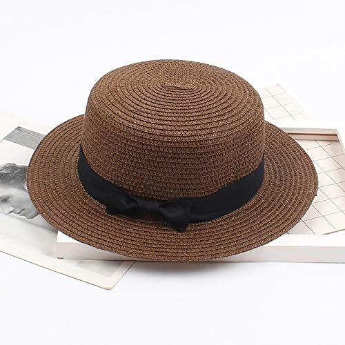 קיץ גבירותי כובע חוף חוף ים קש מוצק סאן עליון כובע שמש מגן בייסבול יוניסקס וינטג 'נשטף בייסבול במצוקה