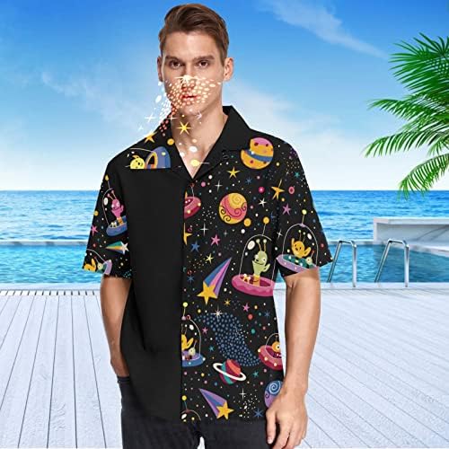 חולצות הוואי ויססוני לגברים שרוול קצר חולצת חוף אלוהה חוף פרחוני כפתור קז'ואל פרחוני למטה חולצות