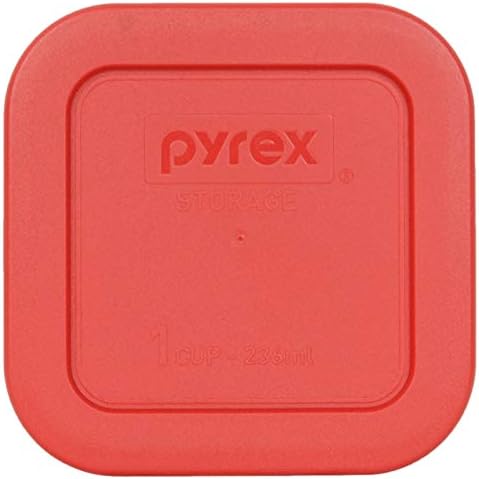 פיירקס 8701-מחשב 1 כוס אדום כיכר פלסטיק מזון אחסון מכסה, תוצרת ארה ב-2 מארז