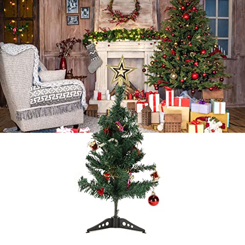 יוסו 19.7 אינץ 'עץ חג מולד מעוטר, עץ חג המולד של השולחן, עץ חג המולד מעוטר מיני מלאכותי עם אור LED לקישוט מסיבת חג המולד בשולחן העבודה