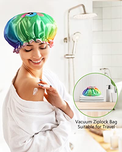 כובע מקלחת של מיקימיני לנשים, כובע מקלחת לשימוש חוזר לילדים, כובע שיער אטום למים למקלחת, כובע אמבטיה רך של PVC לילדים ובנות בינוני, חד קרן
