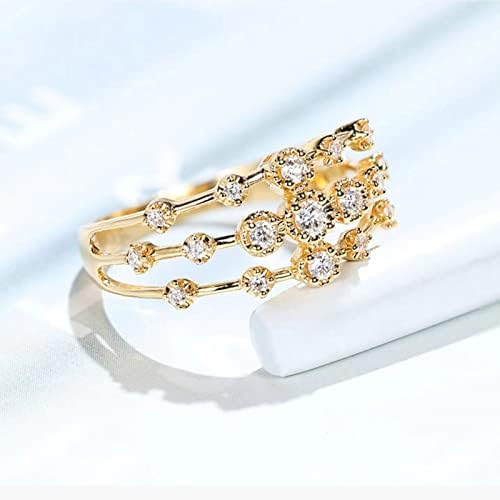 טבעת נישואין של יהלום לנשים אופנה זירקון טבעת נישואין טבעת טבעות גדולות לנשים
