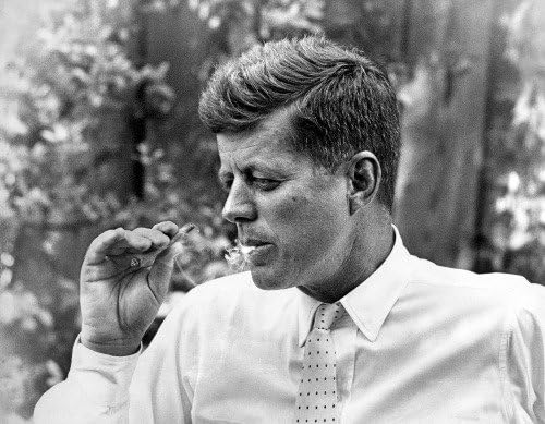 ג 'ון קנדי עישון סיגר מבריק פוסטר תמונה תמונה באנר קנדי ג' ק