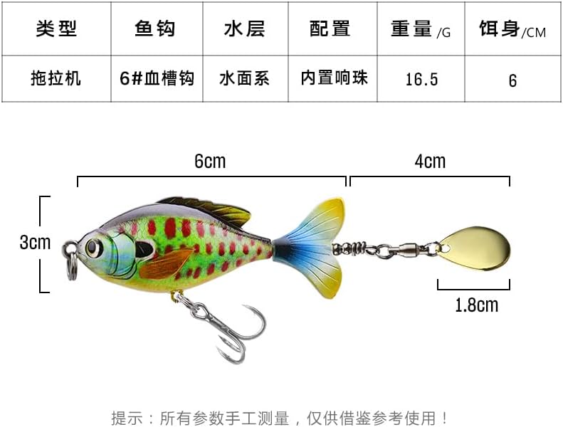 מאדי קיי עיצובים ציוד דיג עם 16.5 גרם/6 סנטימטר