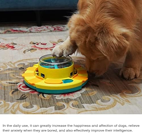 צעצועי פאזל לכלבים - רמה 2, אימונים אינטראקטיביים ותיבת פאזל משחק IQ משחק כלבים חינוכי שמקל על חרדה ומשפר את האינטליגנציה של הכלבים, מזין איטי מהנה
