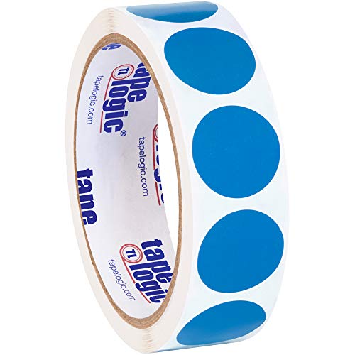 Tape Logic® תוויות מעגל מלאי, 1 , כחול בהיר, 500/גליל