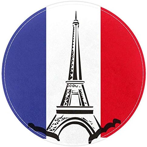HEOEH דגל צרפתי מגדל אייפל, שפשפת שטיחי שטיחים בגודל 15.7 אינץ